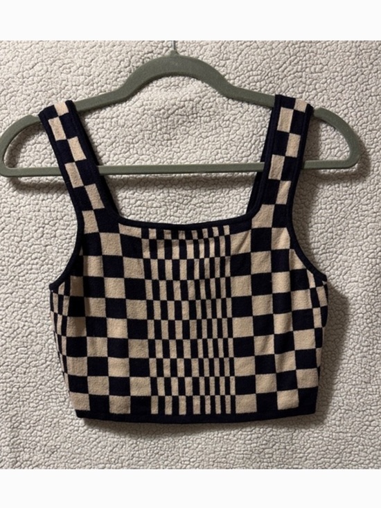 Zara Tops - Crop checkered top small